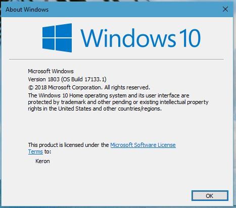 Windows10 RedStone4的RTM版本Build 17133發布