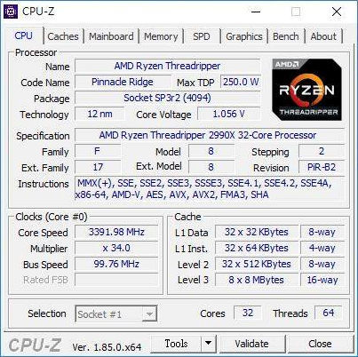 銳龍Threadripper 2990X跑分曝光