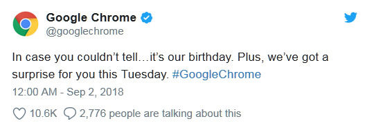 Google Chrome將迎來10周年紀念日，明日將放送驚喜